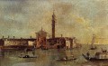 Vue de l’île de San Giorgio à Alga Venise école vénitienne Francesco Guardi